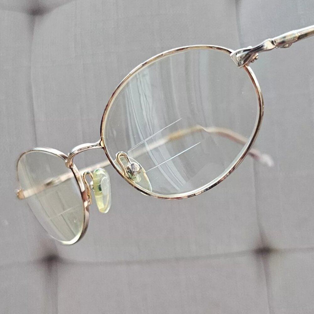 Vintage Nine West Gold Tone Glasses/Eyeglasses Frame 9wt 49[]18 130 Frame